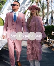 BNWT ZARA PALE PINK TEXTURED