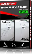 ALASMOYER 2 Pack Nano Sparkle Cloth for Car Scratches, Nano Magic Cloth Scratch