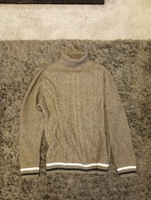 Mens Primark Roll Neck Jumper Pullover Grey Size 2X Large