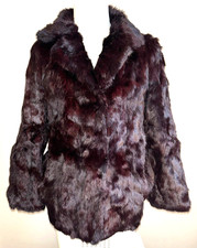 Real Coney Fur Coat Mid Length