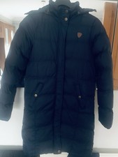 Brave Soul Black detachable Fur Hooded Parka Size 8