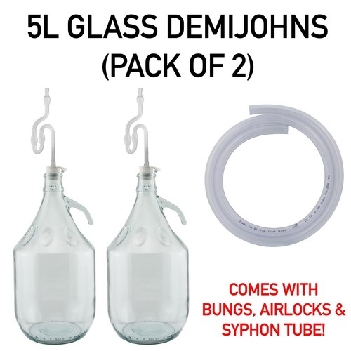 Glass demijohns with - 2, x