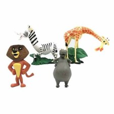 4X Figures Madagascar Animals Adventure Figurines Topper Toy Cake Ornament Decor