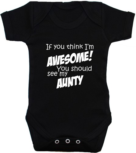 Awesome aunty baby grow - aunty,