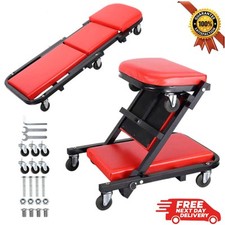 Mechanics Workshop Garage Creeper Board Rolling Crawler Stool Folding 6 Wheeled
