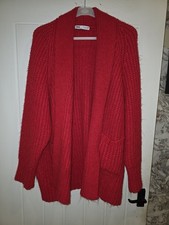 Zara Oversized Thick Chunky Knit Cardigan Size LARGE Will Fit Up To 22
