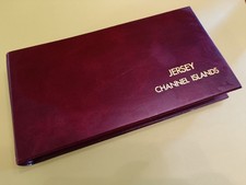 Jersey Channel Islands Vintage Stamp Collection / Collectors / Leatherette Case