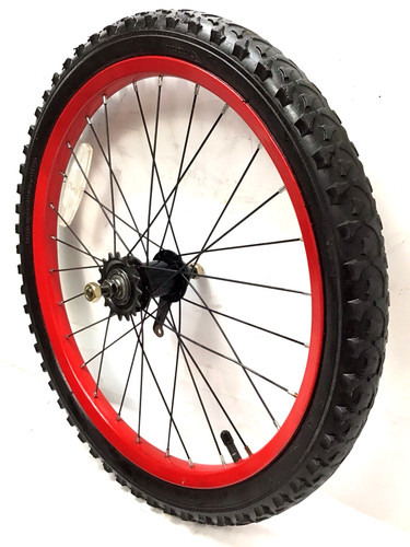 Rear bicycle red wheel - rear,