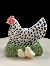 Vintage Poulet by Fitz & Floyd 1992 Recipe Holder Chicken with Chicks