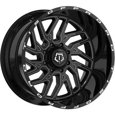 22x12 Black Milled Wheel TIS