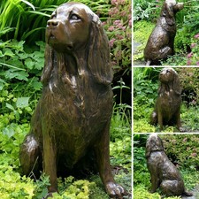 Springer spaniel statue - springer, garden