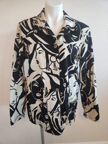 Vtg impulse jean jacket artsy - jacket,