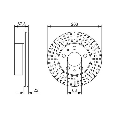 Brake discs vented for - 2x,