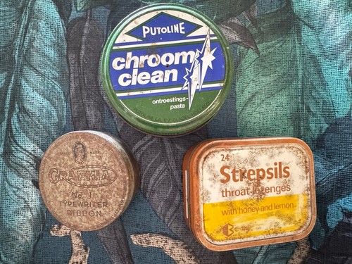 Job lot advertising - job, tins
