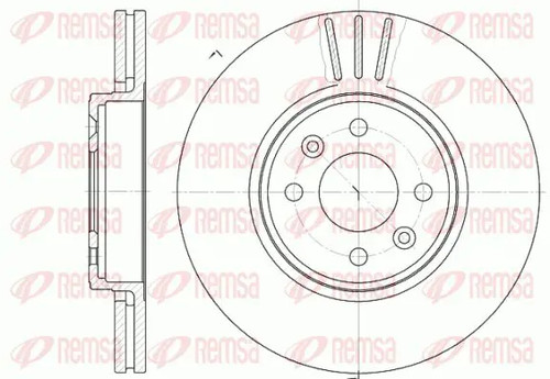 Brake disc front axle - 2x,