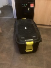 Strata Padlockable Large Storage Trunk On Wheels 145 Litre/470 Kg