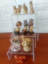 Collection of 14 vintage ceramic Wade Whimsies inc tiger goose pigs and beaver
