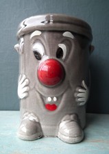 Vintage ceramic Dusty Bin money box piggy bank 1970s 1980s TV show character