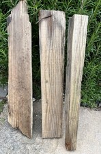 3 FLAT 37-40cm CHARACTER DRIFTWOOD Beach Hut Art Craft Model Village Base Sea