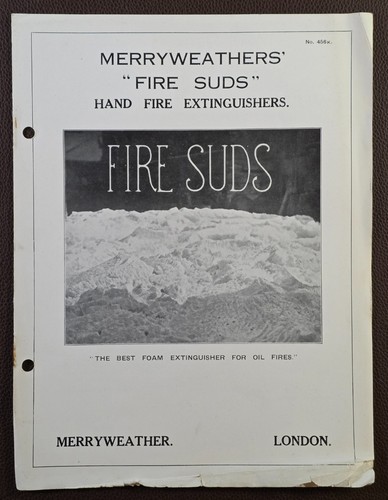 1930 merryweather fire - fire, suds