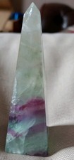 Small Natural Fluorite Pyramid 9cm Tall Good Used Condition Crystal Healing