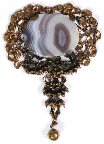 Pentti sarpaneva bronze agate - bronze,