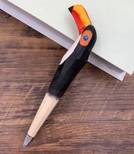 Toucan wooden pen hand - toucan,