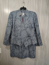 Women's Skirt Suit Blue Floral