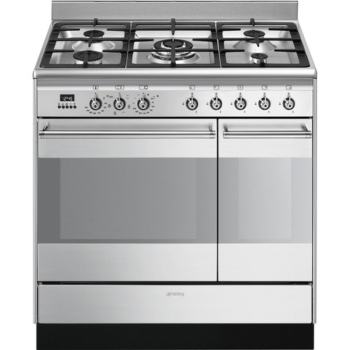 Smeg range cooker - cooker, stainless