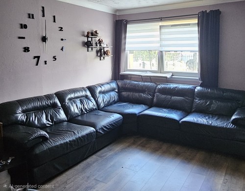 Extra large black leather - extra,
