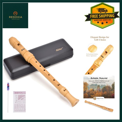 Maple wood soprano recorder - wood,