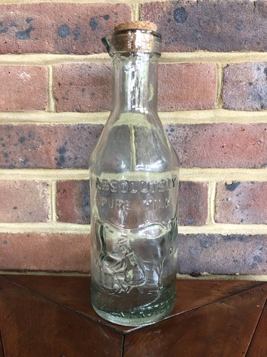 Vintage embossed glass - glass, bottle