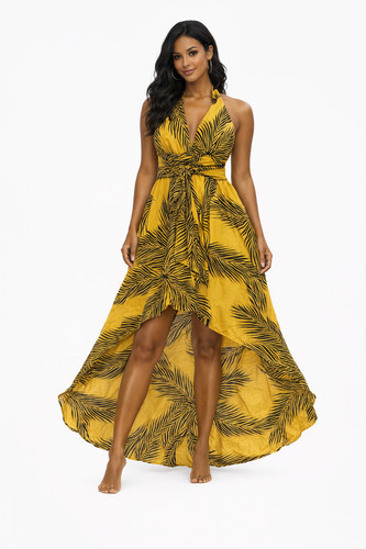 Womens mustard yellow halter - womens,