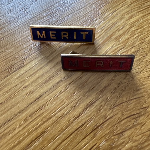 Vintage school merit - merit, enamel