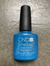 Genuine Ex-salon CND Shellac Gel UV LED Nail Polish, Blue Rapture, Over 2/3 Full