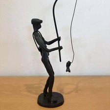 Metal Fisherman Ornament