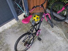 18" Kids' Mountain Bike Wheel 1 Speed, Pink and Black