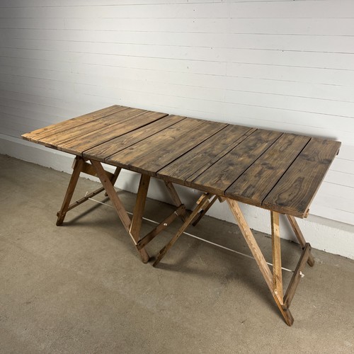 Vintage pine trestle table - vintage, top