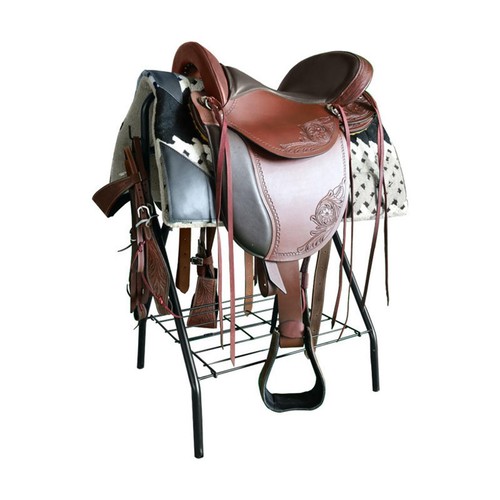Horse saddle rack metal - saddle,