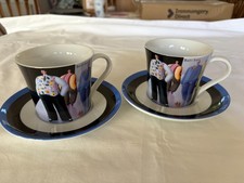 Sarah Jane Szikora Sherbet Dandies 2 Teacups and saucers Royal Worcester2007