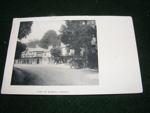 Vintage postcard box hill - vintage,