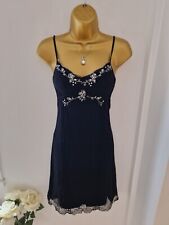 ?? Beautiful Embroidered Rose Detail Jane Norman Fairy Mesh Dress Size 8 ??