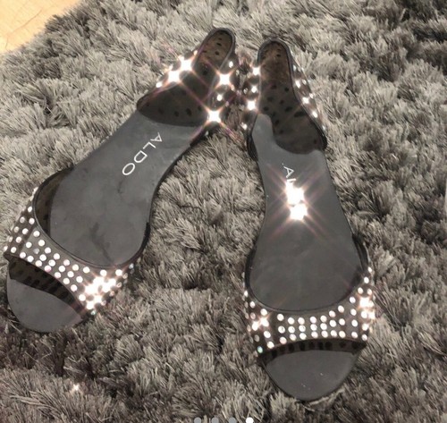 Aldo black jelly shoes with - jelly,
