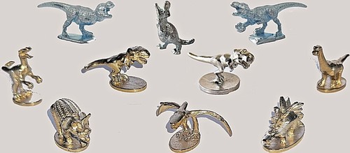 Dinosaur monopoly tokens - monopoly,