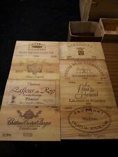 PACK OF 3 WINE WOODEN BOX CASE CRATE END PANEL / WALL PLAQUE MINI BAR DECOR 