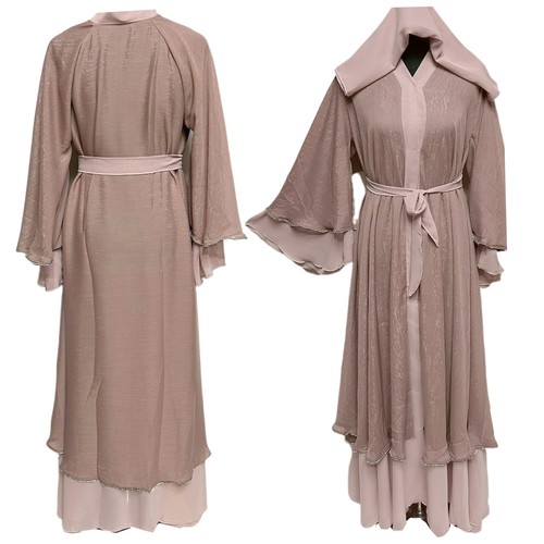 Women luxury pink open front - women's,