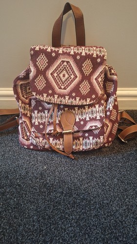 Boho aztec canvas backpack - canvas, –