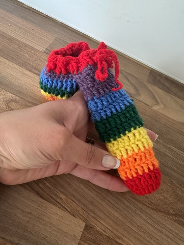 Hand crocheted willy - hand,