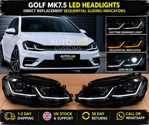 Golf mk7 headlights pair - mk7,