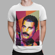 FREDDIE MERCURY COLOUR MENS T SHIRT, DESIGNER Retro Classic Music 80s Party 2